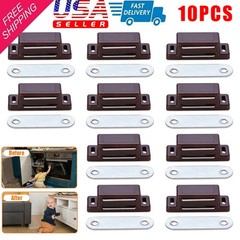 10 Pack Magnetic Door Catches Kitchen Cupboard Wardrobe Cabinet Latch Catch NEW
