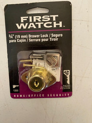First Watch Drawer Lock 3/4″ 19mm Brass Cabinet Door Lock Keyed Cam