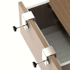 2PCS U-shaped Stainless Steel Drawer Panel Clamp, Cabinet/Desk Installation Tool