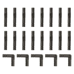 20Pcs Invisible Barrel Hinges 4x25mm Brass Concealed Hinge Black