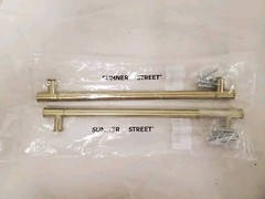 *LOT OF 2* Sumner Street Fremont Large 8-9/11 in. Satin Brass Drawer Pull *NEW*
