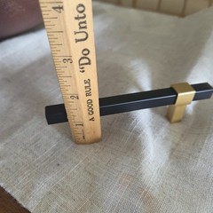 24 Black & Gold 3″ Hole Center 5″ Kitchen Cabinet Drawer Handle Pulls New