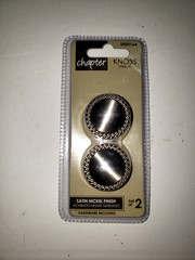 Chapter Braided Round Cabinet or Drawer Knobs Satin Nickel Finish Set 2000164
