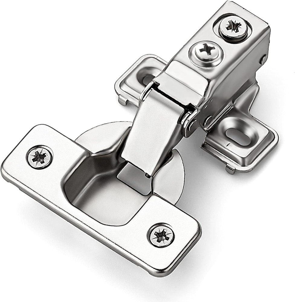 10 Pack 5 Pairs Short Arm Kitchen Cabinet Hinges for 1/2 Inch Overlay Cabinet, B