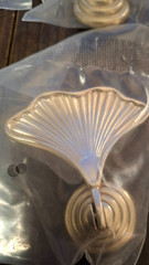 New Ginkgo 4pc Gold Bronze Alloy Leaf Knobs