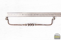 Cast Iron Bail Pull with Mounts, 12-7/8″ Wide, 11″ On-Center Span, Turned Detail
