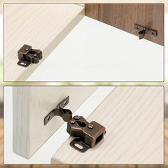 20 Pcs Cabinet Door Latch and Catch Hardware Double Roller Catch Cabinet Latches