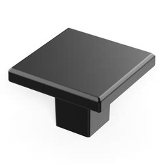 Heritage Designs Tempo 1-3/16 In. Matte Black Square Cabinet Knob (10-Pack)