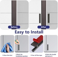 2PCS Easy Install Self-Stick Handles – Perfect for Kitchen and Closet Cabinets