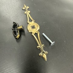 NOS Vintage Mid Century Art Deco Style Drawer Pulls Dresser Handles Brass