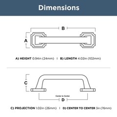 Cabinet Handles 3 Inch (76mm) Champagne Bronze Gold Notched Backplate – Upgrade
