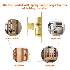 12Pcs 2″/ 50mm Double Ball Tension Roller Catch Latch, Solid Brass Hardware F…