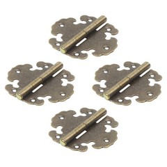 4 Pieces of Decorative Iron Hinges for Enhancing For Wooden Doors and Cabinets