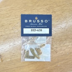 Brusso HD-638 Brass Quadrant Hinge, Gold Finish, Screws/Fixings Included NEW