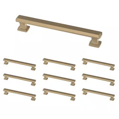 (10-Pack) Chamfered Slim Bar 5-1/16 In. (128 Mm) Classic Brushed Champagne Bronz