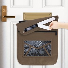 Mail Catcher Brown Indoor Mail Slot Catcher Durable Oxford Bag For Front Door Ga
