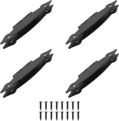 4 Pack 3.5 Inch Black Antique H Hinge Cold Rolled Steel Cabinet Hinge Flat Fl…