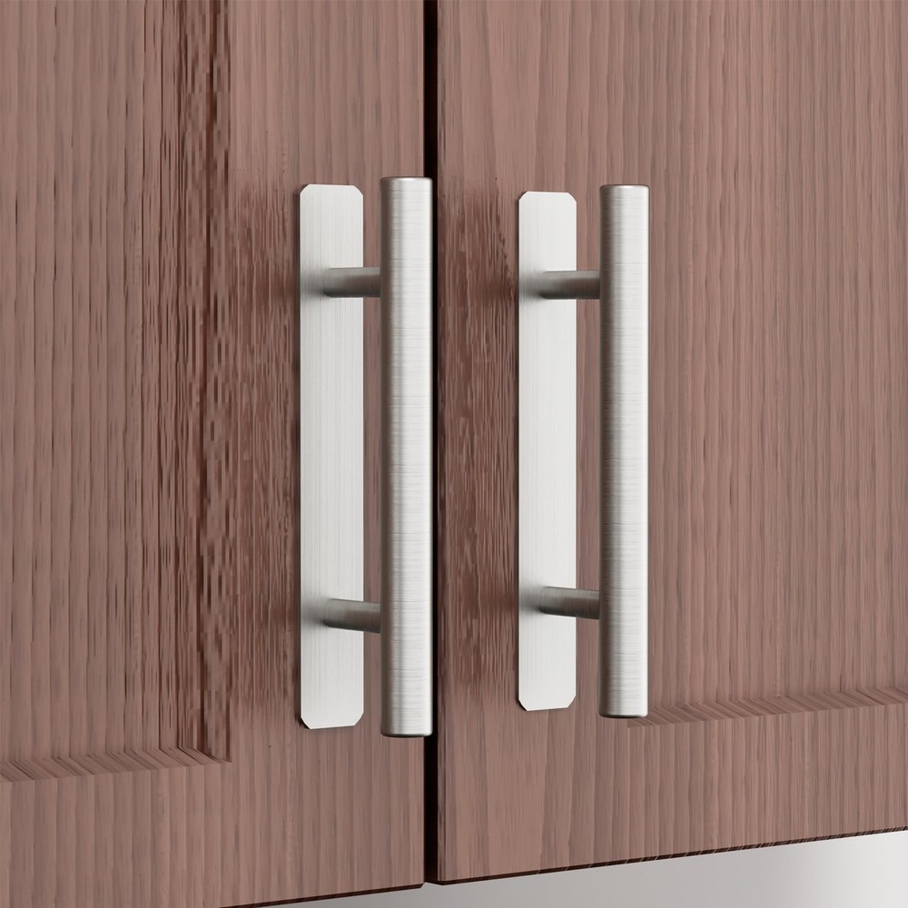 4 Pack 5 Inch Adhesive Sliding Closet Door Handles Brushed Stainless