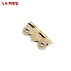 10pcs NAIERDI Mini Butterfly Door Hinges Gold Silver Bronze Cabinet Drawer Jewel