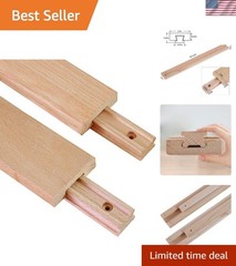 2 PCS 18″ Wax Coated Wood Drawer Slides – Traditional Cabinet Solution