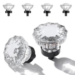 Cabinet Knobs Crystal Cabinets Knob Clear Crystal Small Pull 4 Pack Matte Black