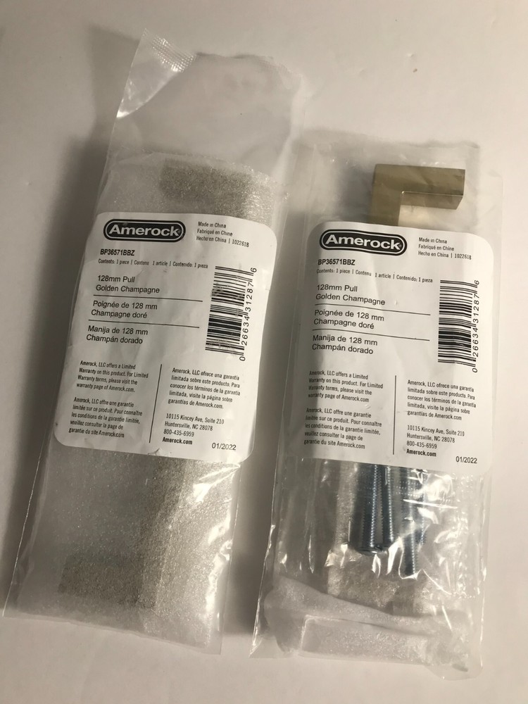 2 Pack Amerock BP36571BBZ 5-1/16 in. (128mm) Pull, Golden Champagne