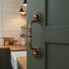 128mm Hole Center Antique Copper Zinc Alloy Cabinet Drawer Pull Handles W/ Screw
