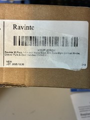 Ravinte 24 Pack Matte Black Kitchen Cabinet Knobs 1-1/4 Inch round Drawer Pulls