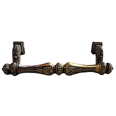 Vintage Brass Cabinet Knob Drawer Pull 8” Heavy