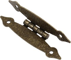 3.5 Inch Cast Iron Antique Bronze H Hinges, 4 Pack – Elegant Flush Mount Style