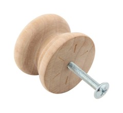 STG Mushroom Wood Knob Cabinet Handles w/ Screw