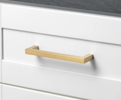 10 Pack, GlideRite 6-1/4″ CC Solid Square Bar Pull Satin Gold – 21683-160-SG-1