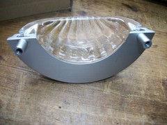 4) 3″ Hole Centers Cabinet Cup Pulls Scalloped Glass Round Cup Brushed Chrome