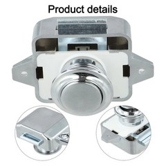 1Pc Push Button Catch Lock Latch Knob for RV Caravan Motorhome Cabinet Drawer