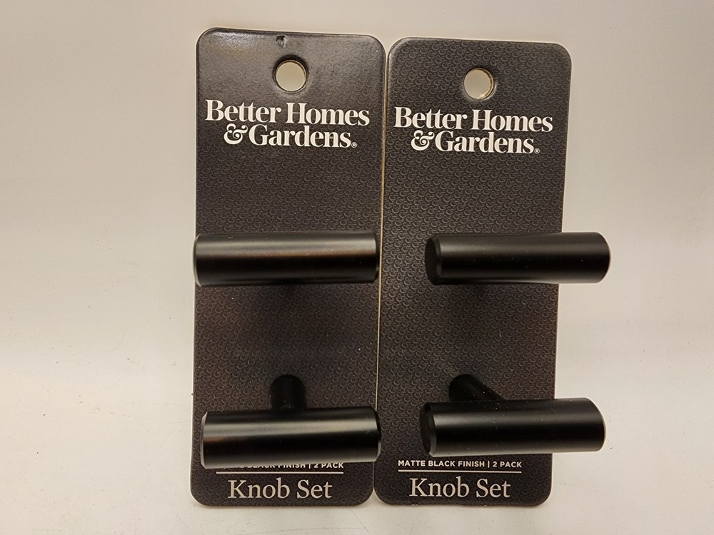 QTY 4 Better Homes & Gardens 1-9/16″ (40mm) (3.5oz) Bar Knob Matte Black