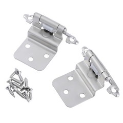 10Pcs 3/8″ Inset Semi Partial Wrap Around Kitchen Cabinet Hinges with Screws