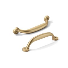 2 PCS Heavy Duty Brushed Matte Gold Cabinet Drawer Pulls Handles 4″ Center
