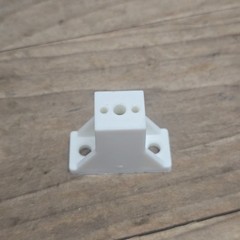 20 Pack Bainbridge 3675WH-52 White 2-Hole Nylon Drawer Slide Spacer