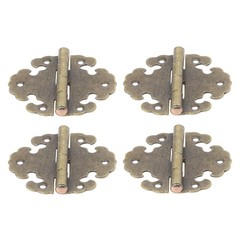 4 Pieces of Decorative Iron Hinges for Enhancing For Wooden Doors and Cabinets