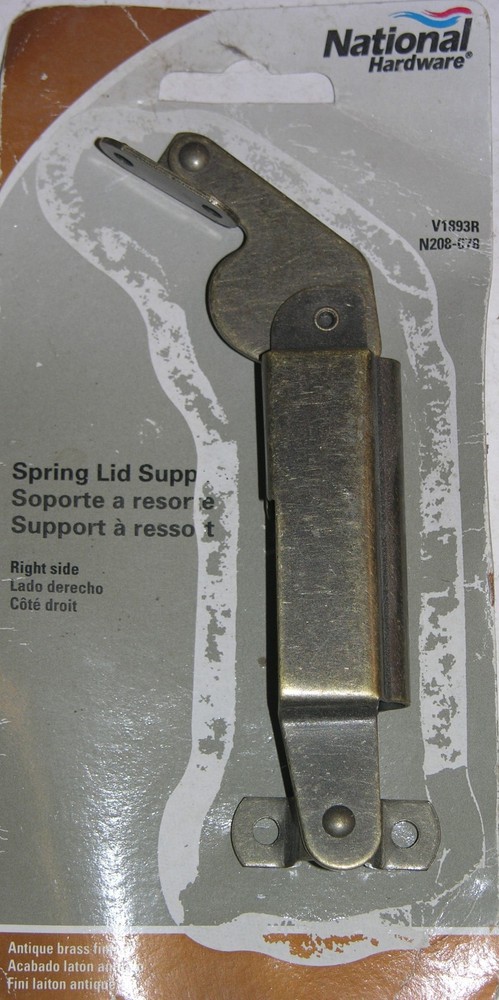 National Hardware 5.5” Right Hand Spring Lid Support Missing Screws N208-078
