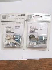 Qty of 2 – Gatehouse # 0252956 Cabinet & Drawer Keyed Lock 9/16 Inch Thick Panel