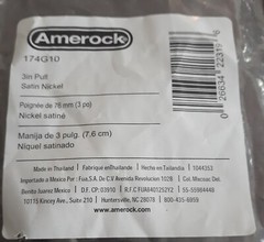 5″ AMEROCK Satin Nickel Drawer & Cabinet PULL 3″ Center 174G10 New