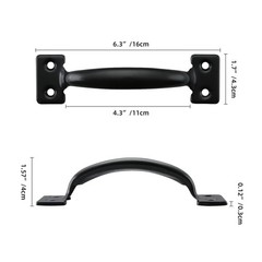 HOME MASTER HARDWARE 20 Pack 6-1/2 inch Gate Pull 6-1/2inch(20Pack), Black