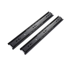 Black Full Extension Drawer Runners 14-20″ 1 Pair Heavy Duty Ball Bearing Slides
