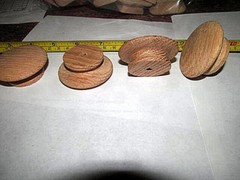 10 PIECES NEW UNFINISHED OAK 2″ ROUND WOOD CABINET KNOBS / PULLS KG