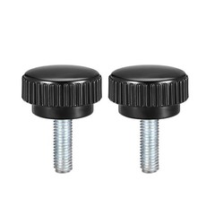 M10 x 29mm Male Thread Knurled Clamping Knobs Grip Thumb Screw on Type 2 Pcs