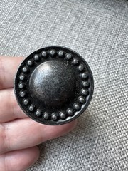 1-1/4″ Beaded Knob with Backplate Old World Pewter (7)