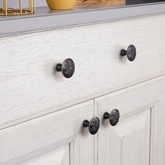 10 Pack Oil Rubbed Bronze Cabinet Hardware Knobs,1-2/5″ Round Bronze Knobs Ha…