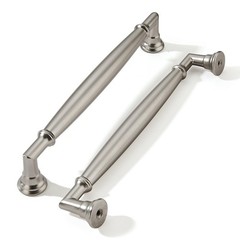 2 Pack 6 Inch Brushed Satin Nickel Cabinet Pulls Heavy Duty Solid Handles