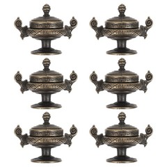 6Pcs Durable Zinc Alloy Cabinet Knobs Light Brown Mini Decorative Drawer Handles